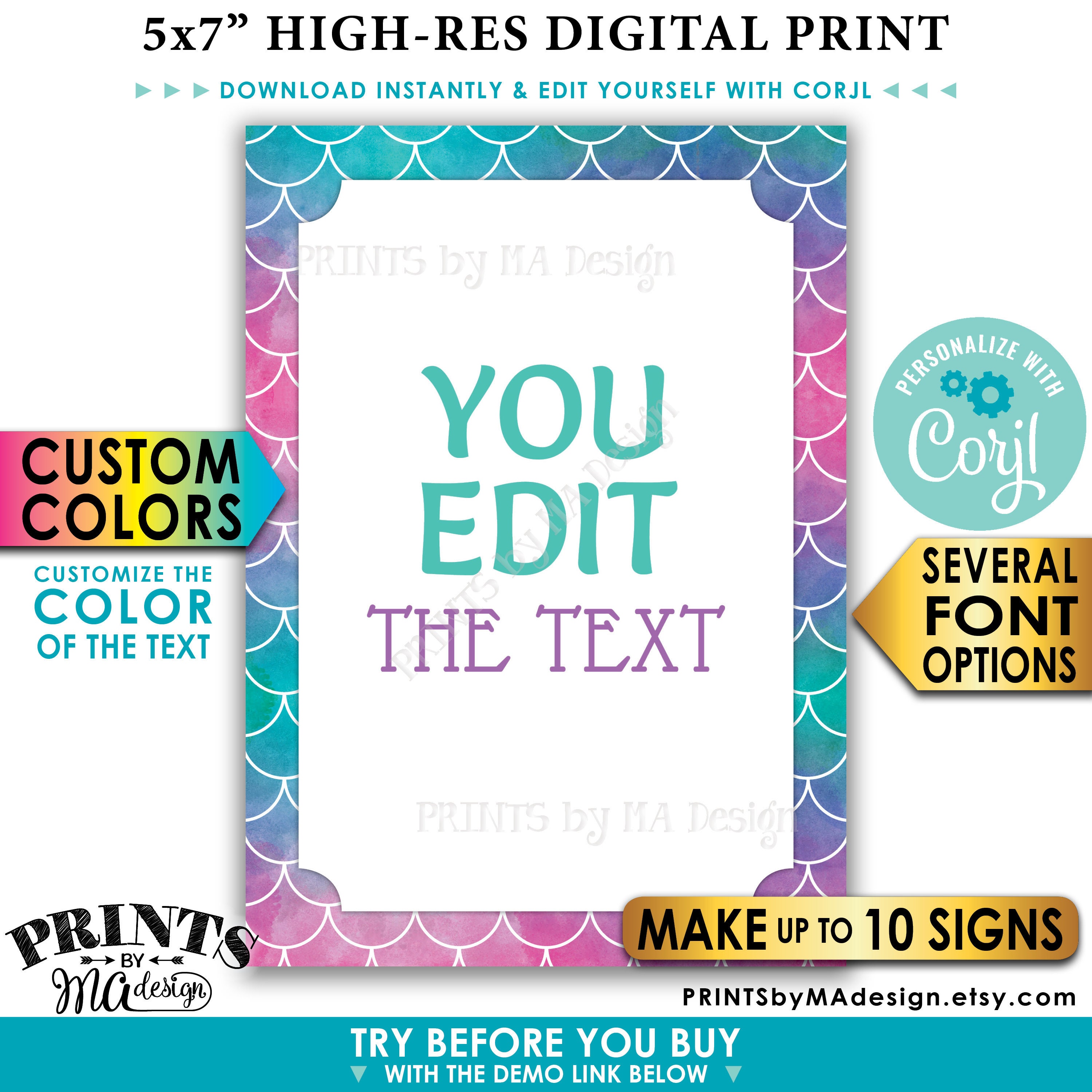 Personalized Mermaid Indicators, Come to a decision Your Words Mermaid Get together image about Printable Fonts for Signs referred to as Customized Mermaid Signs and symptoms, Opt for Your Phrases Mermaid Bash