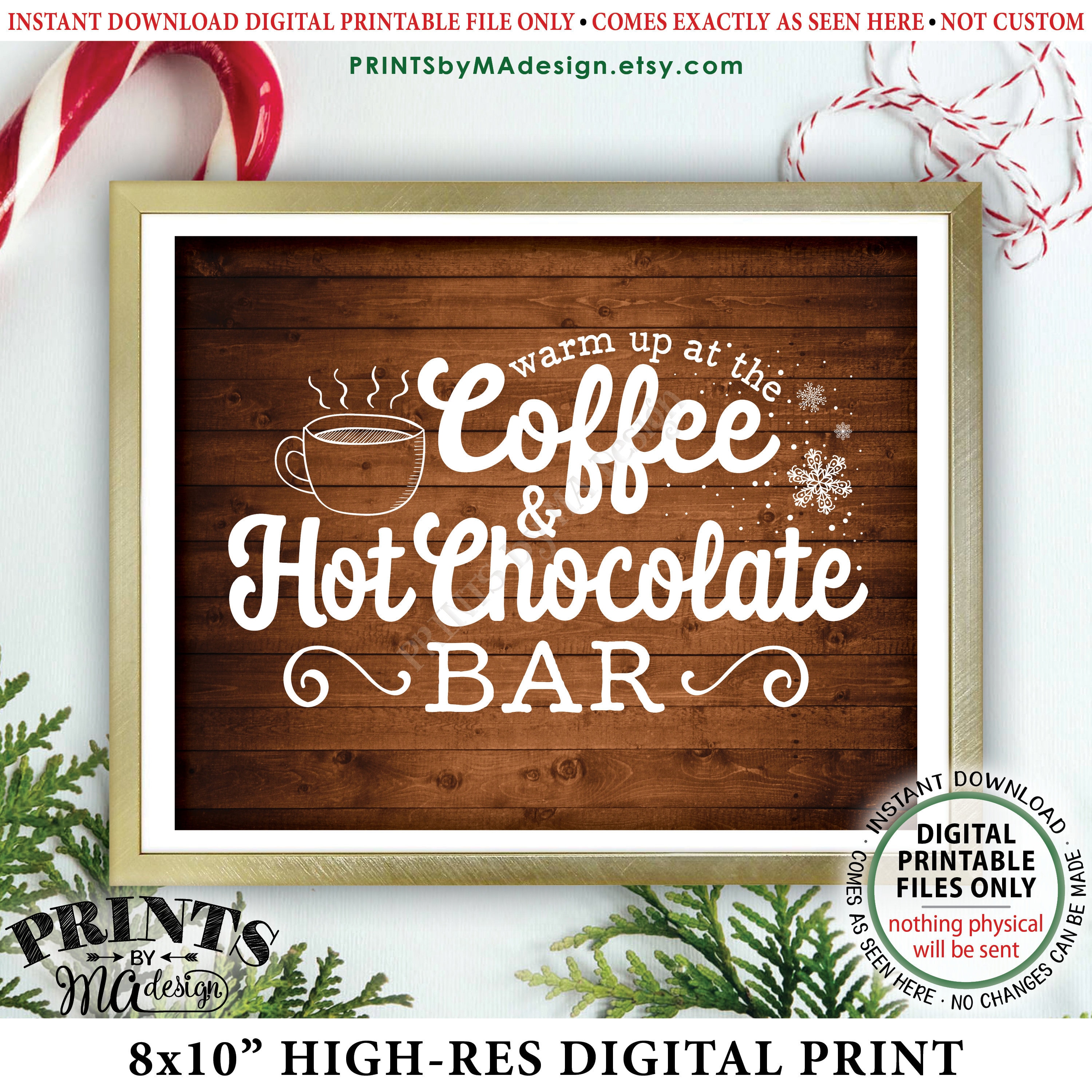 Coffee and Hot Chocolate Sign Warm Up at the Coffee & Hot Chocolate Bar
