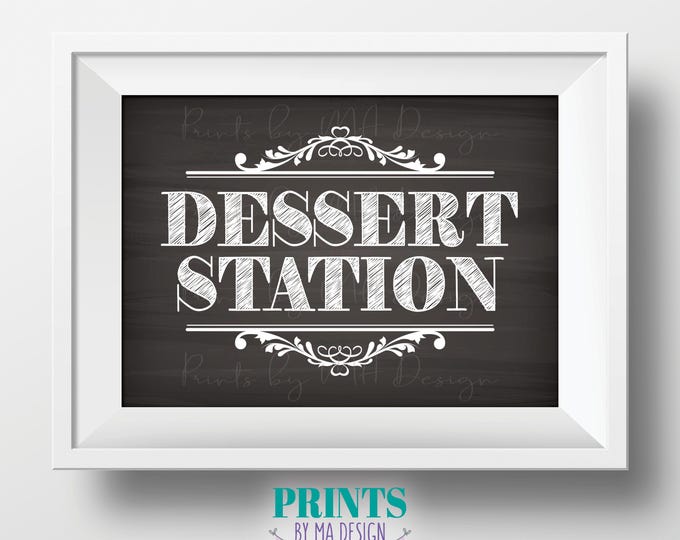 Dessert Station Sign, Take a Treat, Candy Bar, Dessert Bar, Cake, Cupcakes, Sweet Treat, PRINTABLE Chalkboard Style 5x7” Sign <ID>