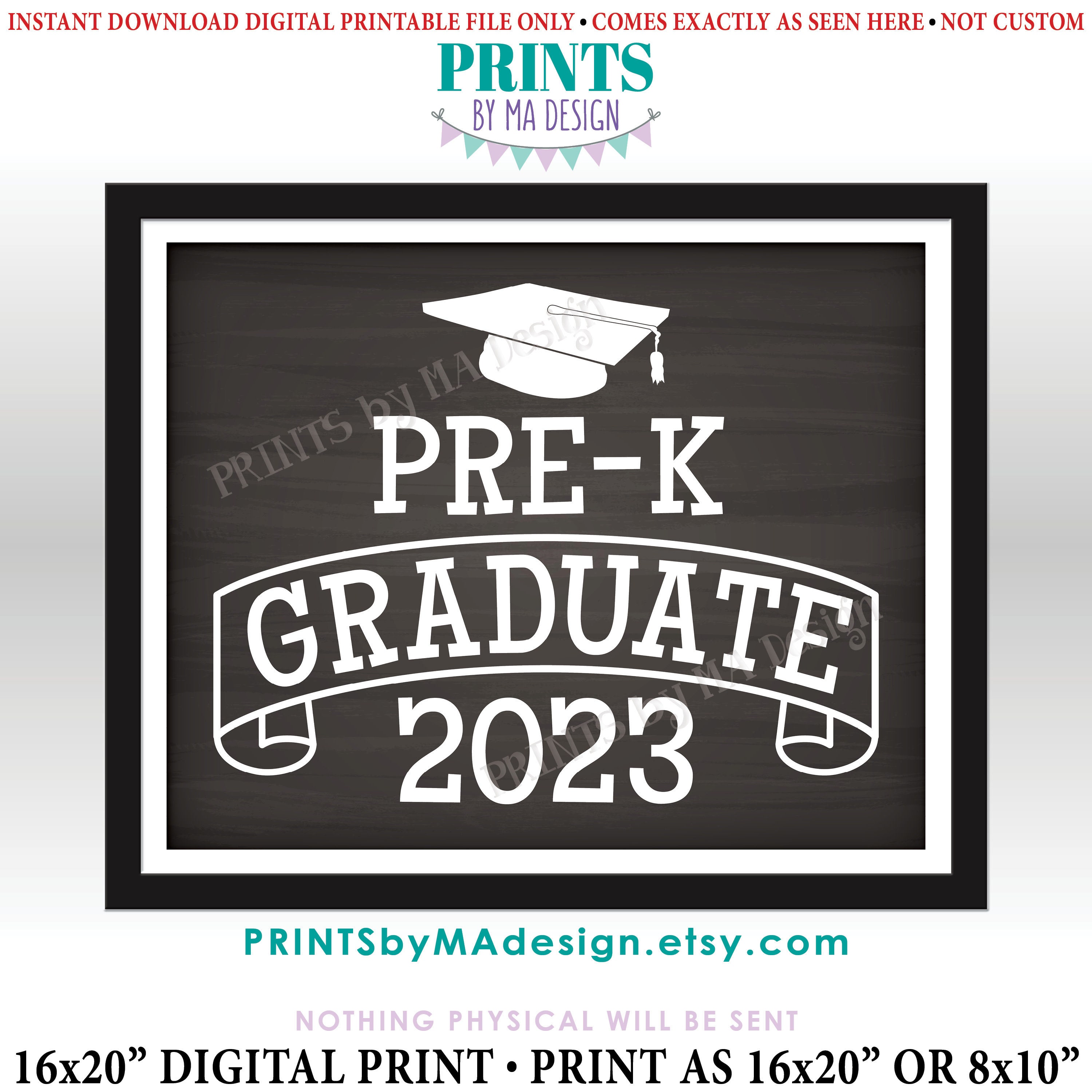 Pre-K Graduate Sign, Class of 2023, Preschool Graduation, Chalkboard ... Pre-K Graduate Sign, Class of 2023, Preschool Graduation, Chalkboard ...