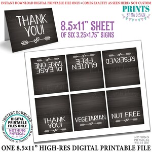 Plaatskaarten voor feest, bruiloft verjaardag afstuderen pensioen babyshower, afdrukbare schoolbord stijl 1,75x3,25" kaarten op 8,5x11" blad <ID>