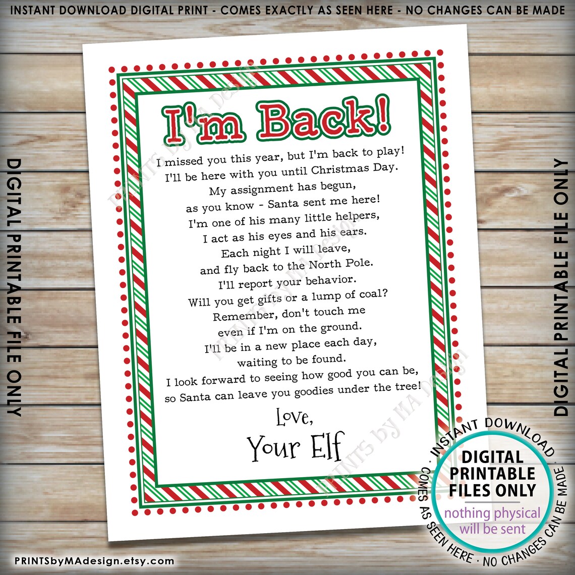 Welcome Back Letter to Kids From Their Christmas Elf Hello | Etsy