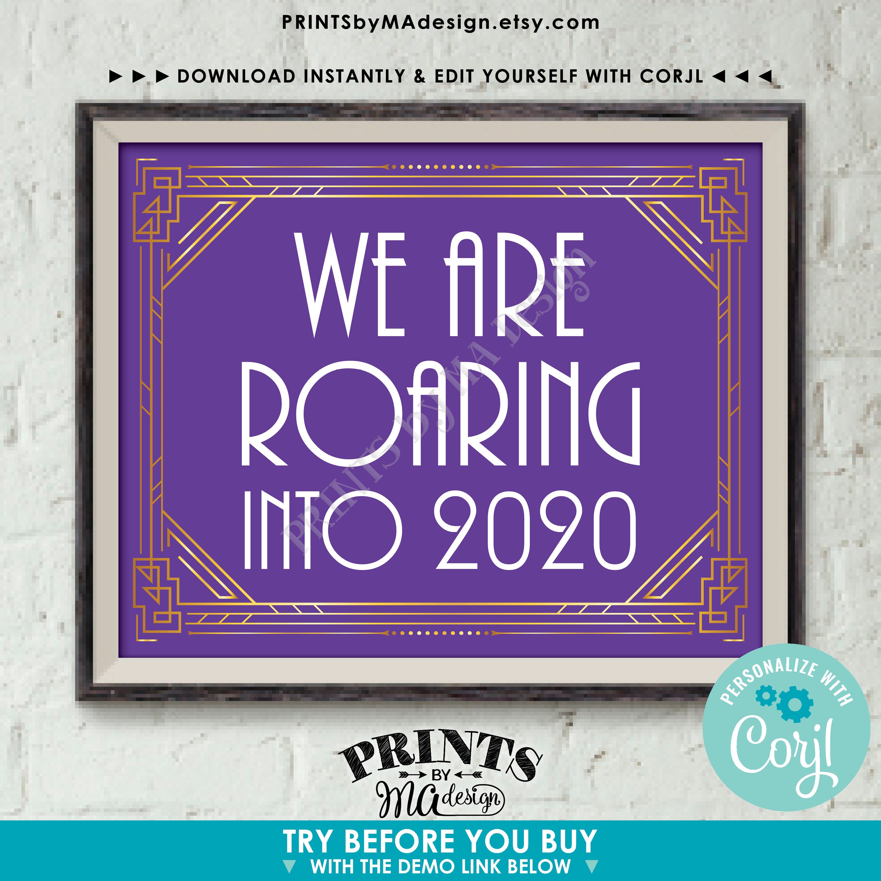 Custom Art Deco Sign, Roaring Twenties Great Gatsby Party, One Custom