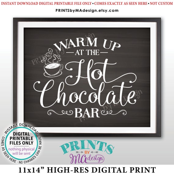 Hot Chocolate Bar Sign Printable