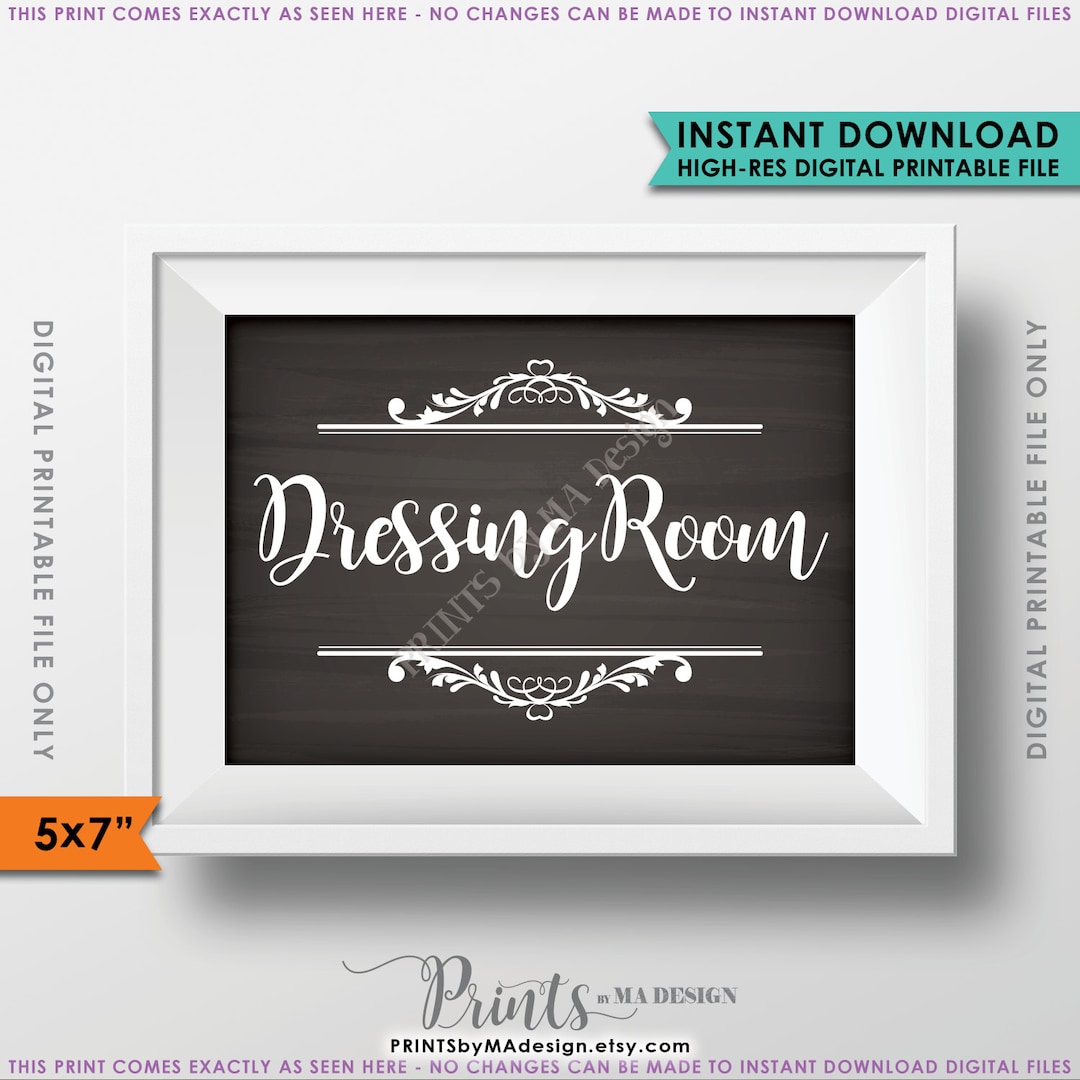 Dressing Room Sign, Fitting Room, Privacy Room, Getting Ready, Instant ...