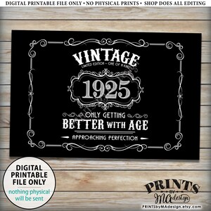 Vintage Birthday Sign, Better With Age Party Decorations, Liquor Themed ...