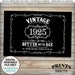 Vintage Birthday Sign, Better With Age Party Decorations, Liquor Themed ...