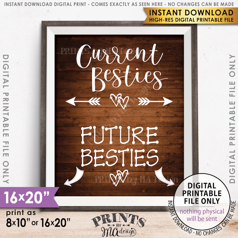 Best Friend Pregnancy Sign Current Besties Future Besties Etsy