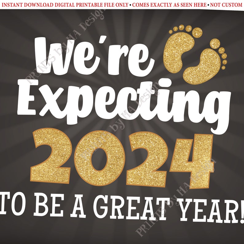 New Years Pregnancy Announcement We're Expecting 2024 to Etsy