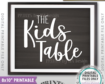 Wedding Kids Table Sign, Reception Activities for Kids Table Sign, Chalkboard Style PRINTABLE 8x10” Instant Download Wedding Sign