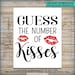 How Many Kisses, Guess the Number of Kisses, Kisses Shower Game, Guess ...