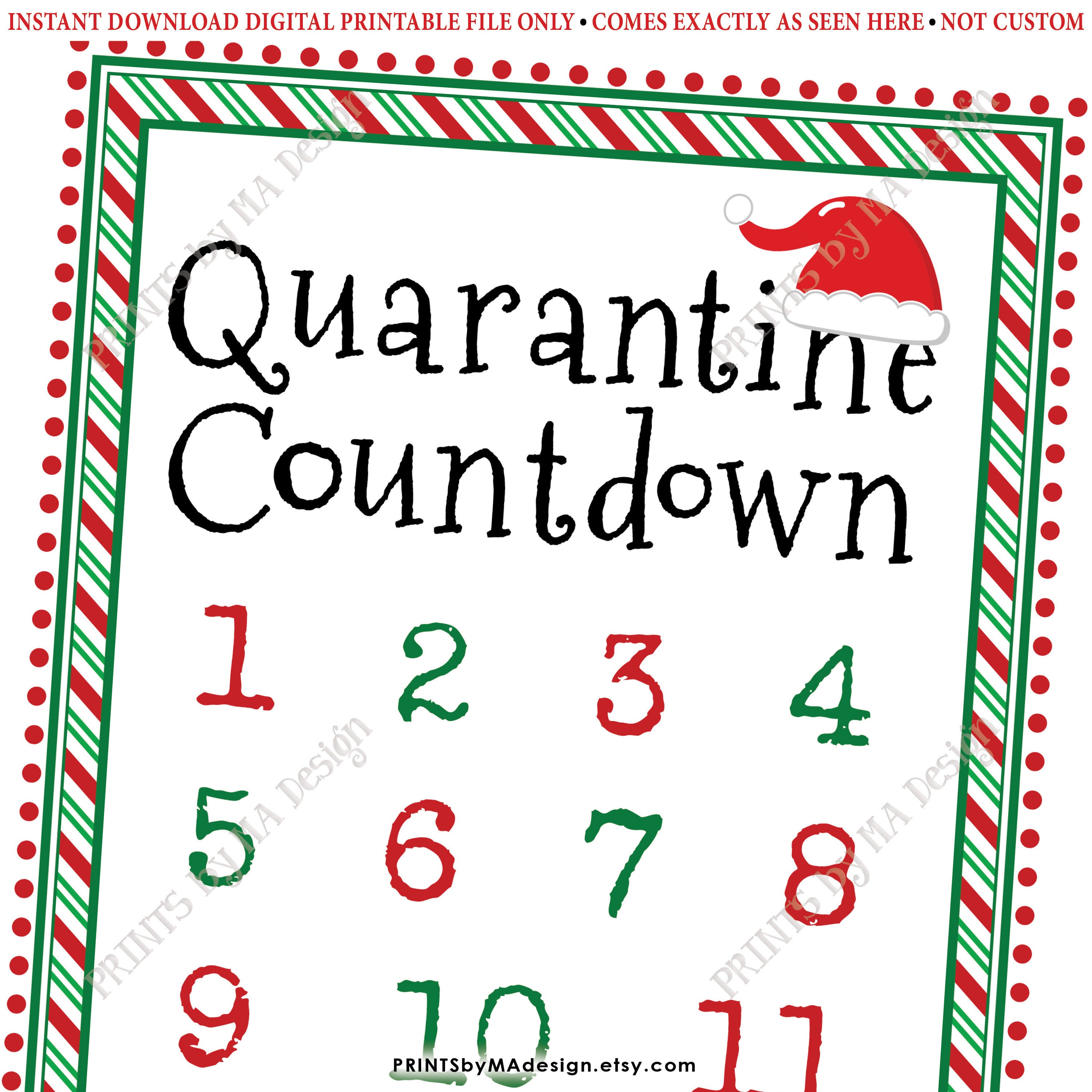 Elf Quarantine Countdown Christmas Elf In Quarantine For 14 Days Keep