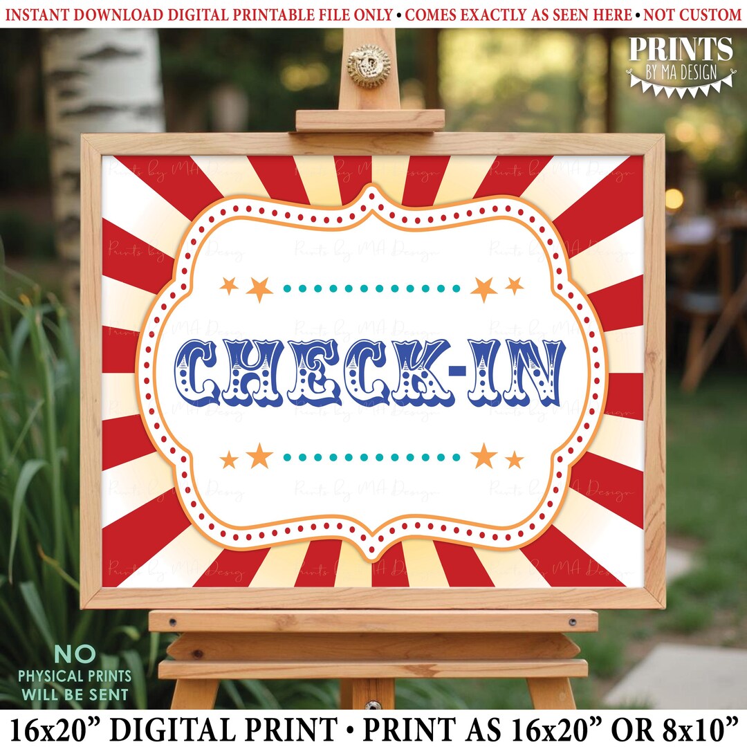 Check-in Carnival Sign, Carnival Party Entrance, Circus, Festival ...
