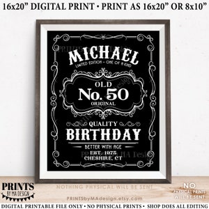 Vintage Birthday Poster, Better With Age Whiskey Themed Birthday Party ...