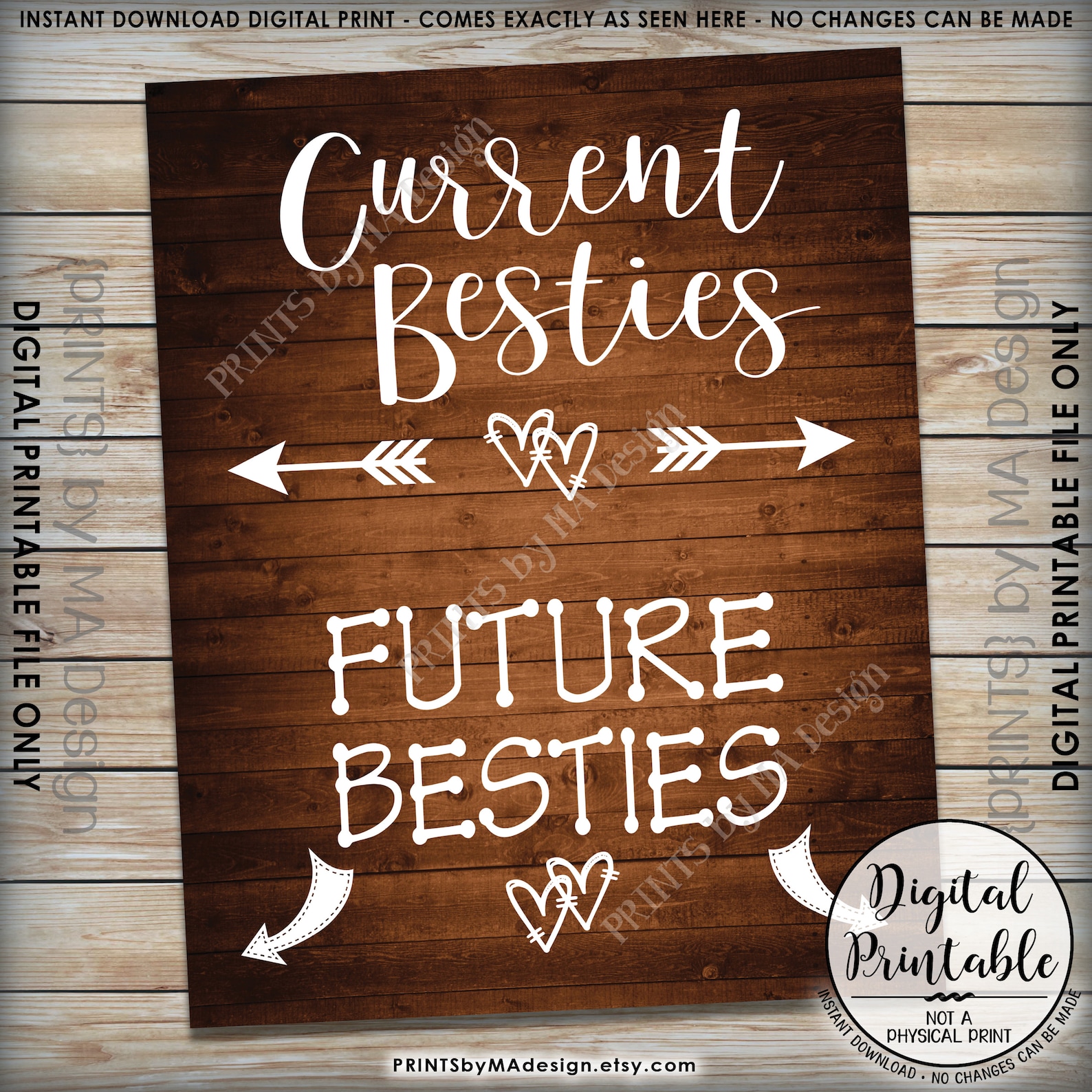 Best Friend Pregnancy Sign Current Besties Future Besties Etsy