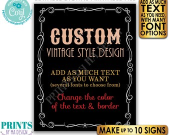 Custom Vintage Style Sign, Better with Age Liquor Themed Party, Black Background, Up to 10 PRINTABLE 16x20” Signs <Edit Yourself w/Corjl>