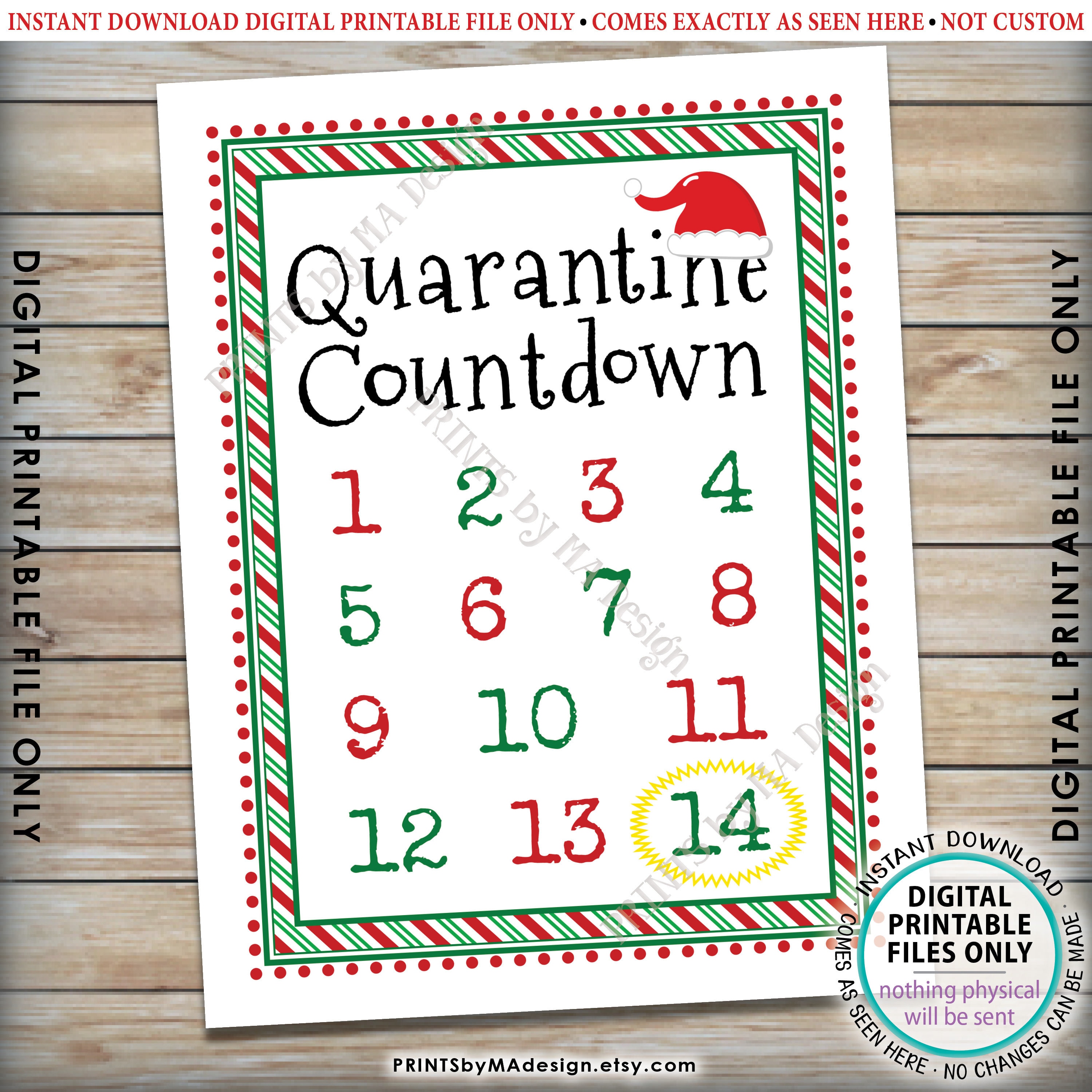 Elf Quarantine Countdown Christmas Elf In Quarantine For 14 Days Keep