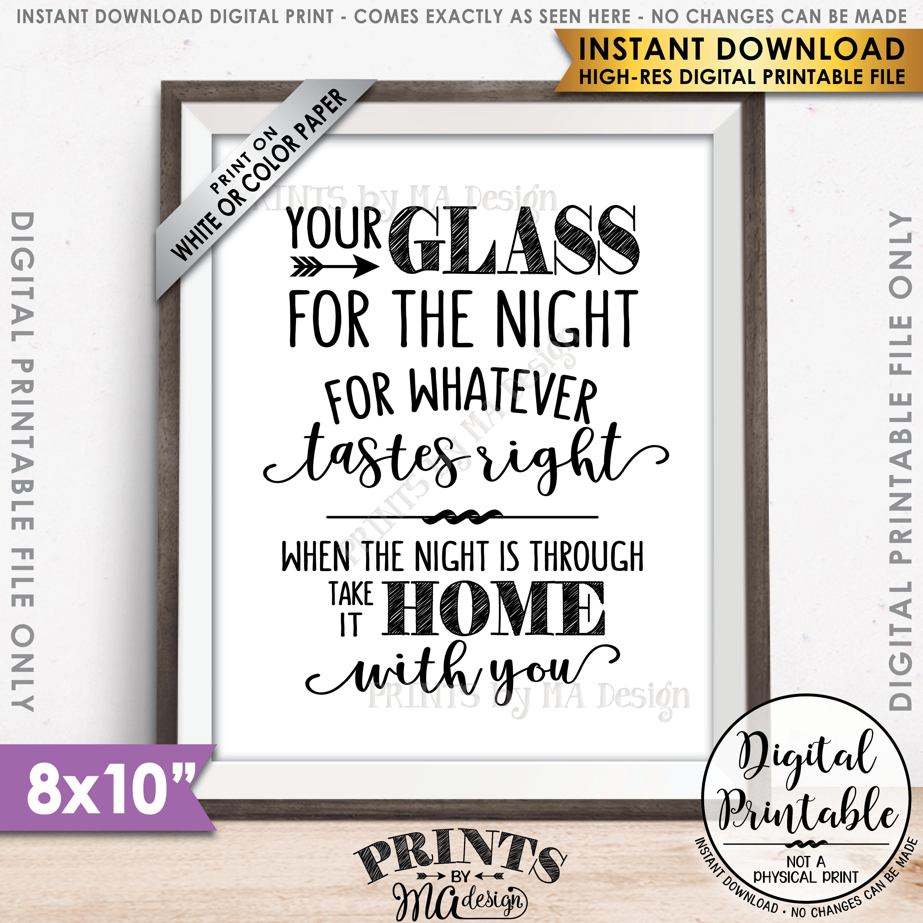 financiën Onderwijs Kaarsen Your Glass for the Night for Whatever Tastes Right SIgn, Take it Home With You, Wedding Sign, Graduation Party, PRINTABLE 8x10” Sign financiën Onderwijs Kaarsen Your Glass for the Night for Whatever Tastes Right SIgn, Take it Home With You, Wedding Sign, Graduation Party, PRINTABLE 8x10” Sign