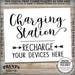 Charging Station Sign, Recharge Your Devices Here, Wedding Charge Bar ...