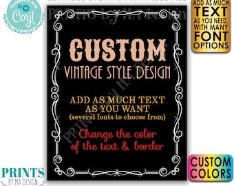 Custom Vintage Style Sign, Better with Age Liquor Themed Party, Black Background, One PRINTABLE 8x10/16x20” Sign <Edit Yourself with Corjl>