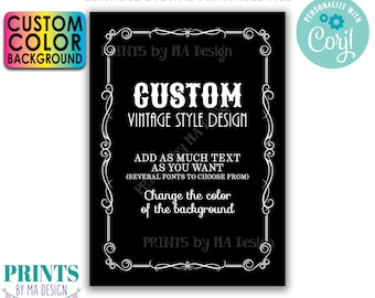 Custom Vintage Style Sign, Better with Age Liquor Themed Party, Color Background, One PRINTABLE 5x7” Sign <Edit Yourself with Corjl>