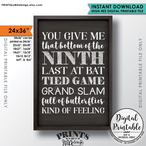 Baseball Wedding Sign, Rustic Wedding Baseball Decor, Grand Slam Wedding, Instant Download 24x36” Chalkboard Style Printable Sign