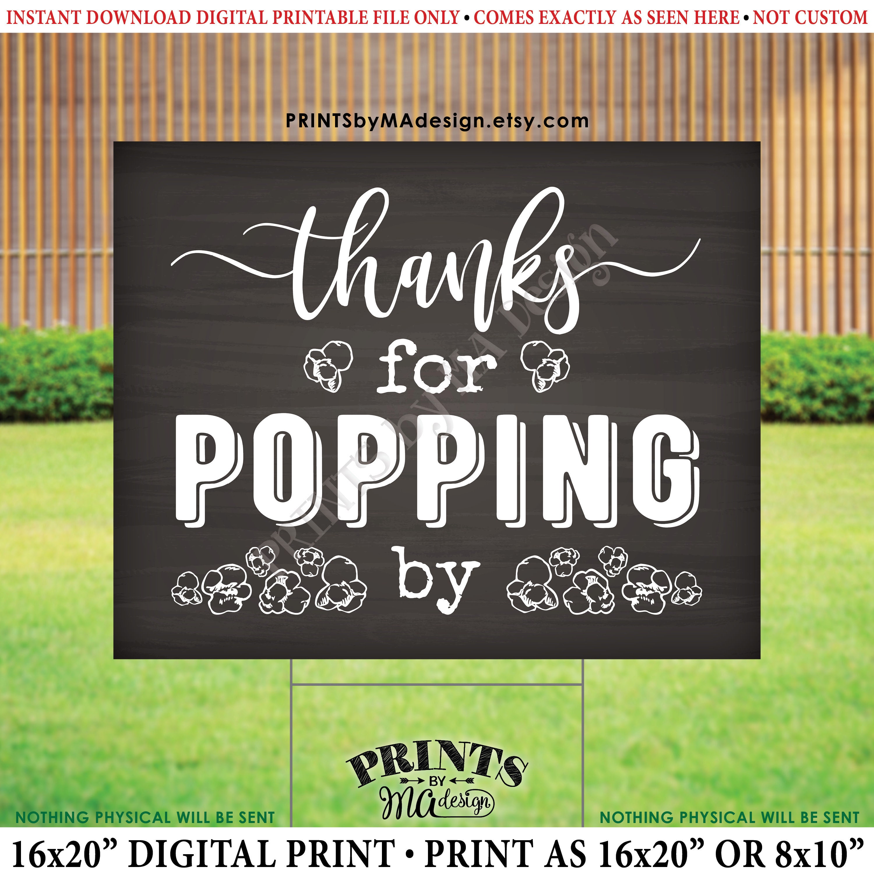 Thanks For Popping In Lollipop Free Printable