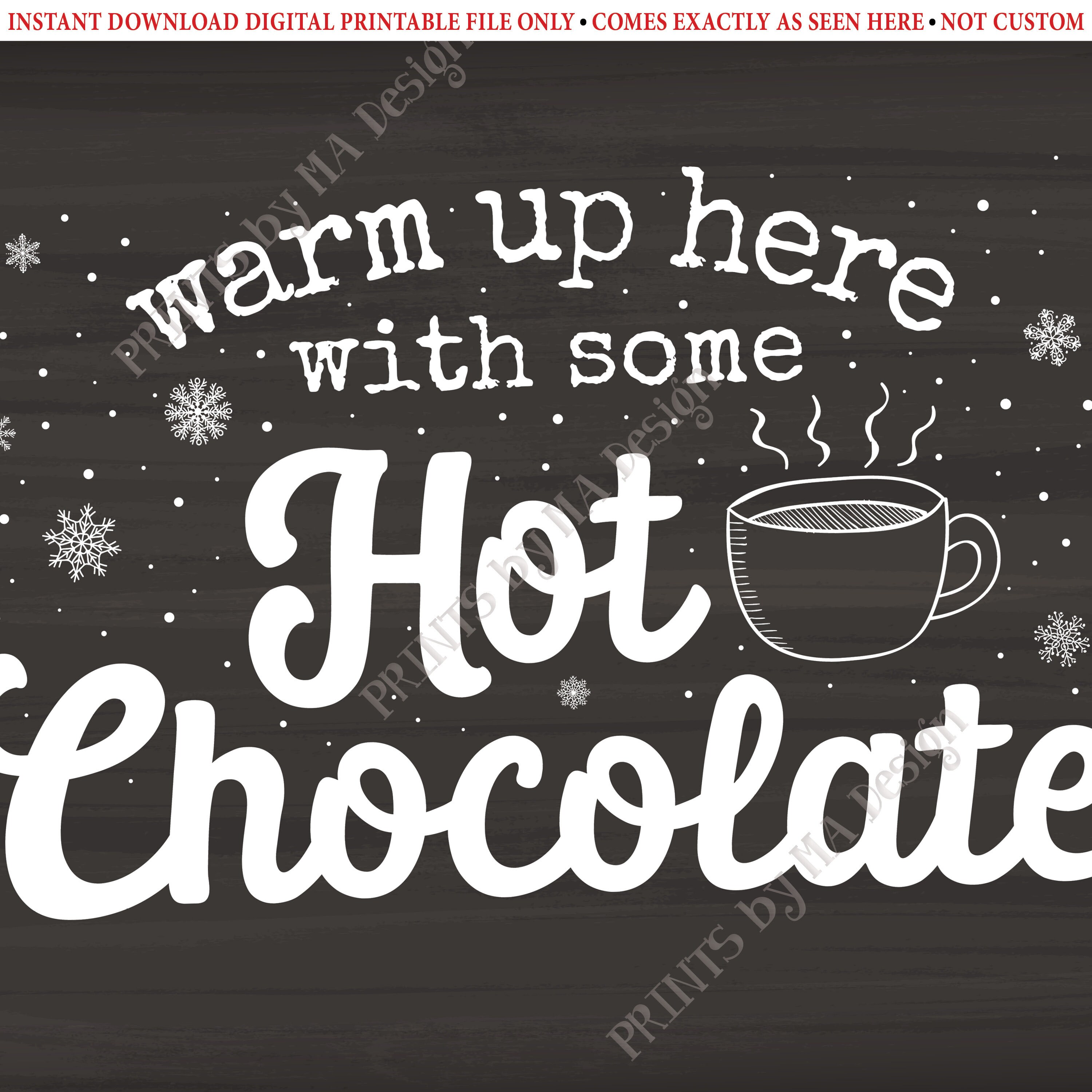 Hot Chocolate Sign Printable Printable Word Searches