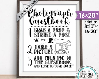 Photograph Guestbook Sign, Add photo to Guest Book Sign, Wedding Photo Guestbook, Leave Us Some Love, PRINTABLE 8x10/16x20” Instant Download