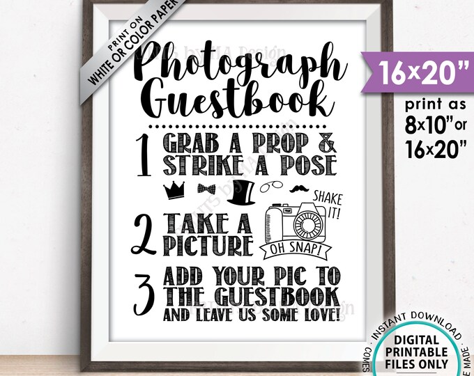 Photograph Guestbook Sign, Add photo to Guest Book Sign, Wedding Photo Guestbook, Leave Us Some Love, PRINTABLE 8x10/16x20” Instant Download