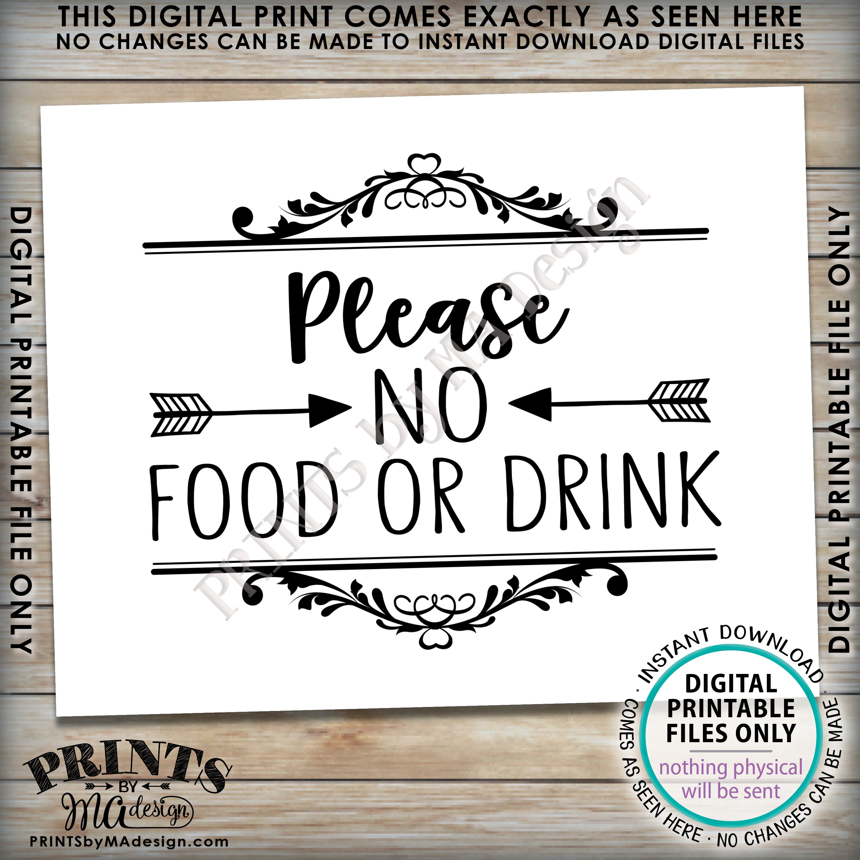 Please No Food Or Drink Sign No Food Sign Keep Food Out Etsy Australia