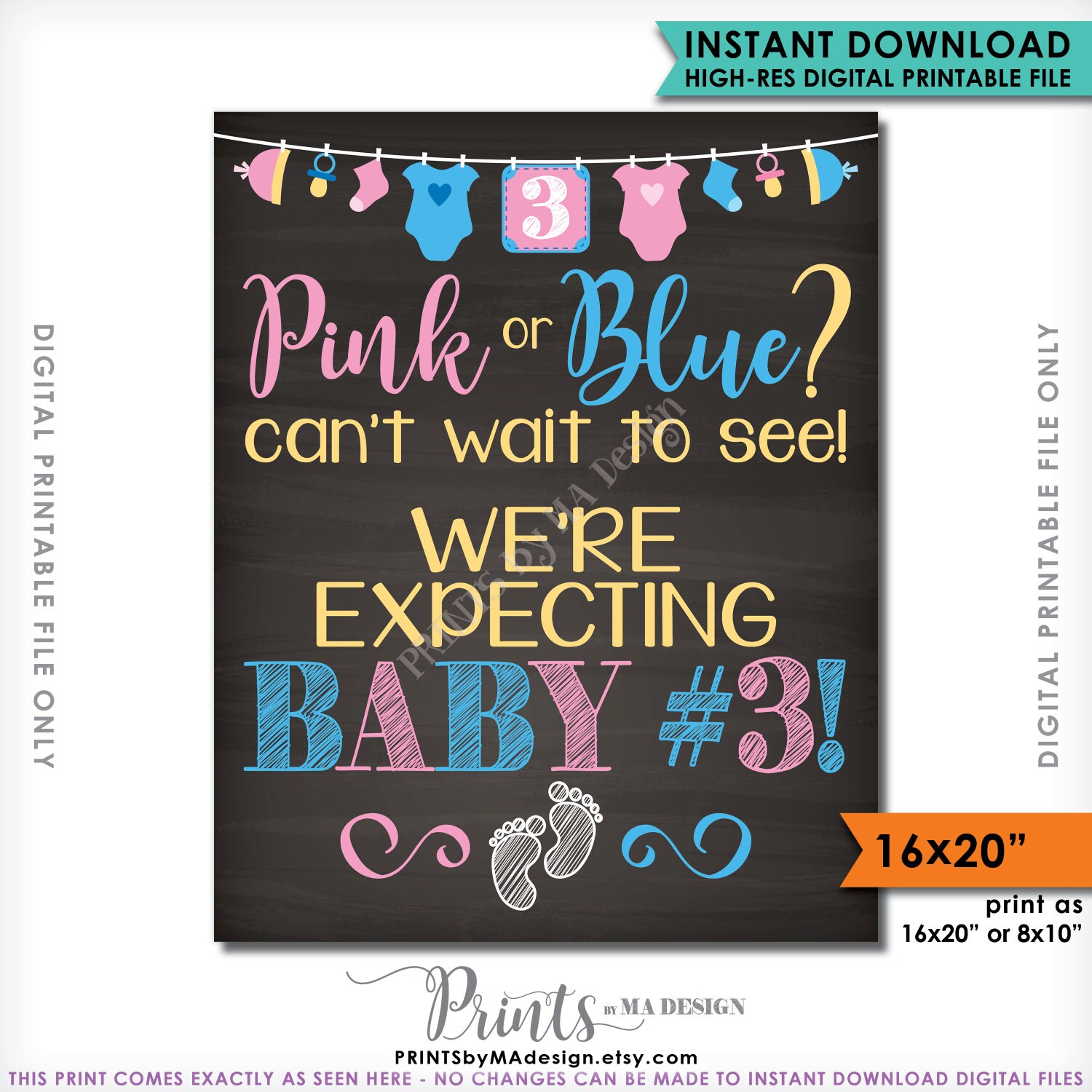 Baby Number 3 Announcement, Pink or Blue Can't Wait to See Baby 3, We ...