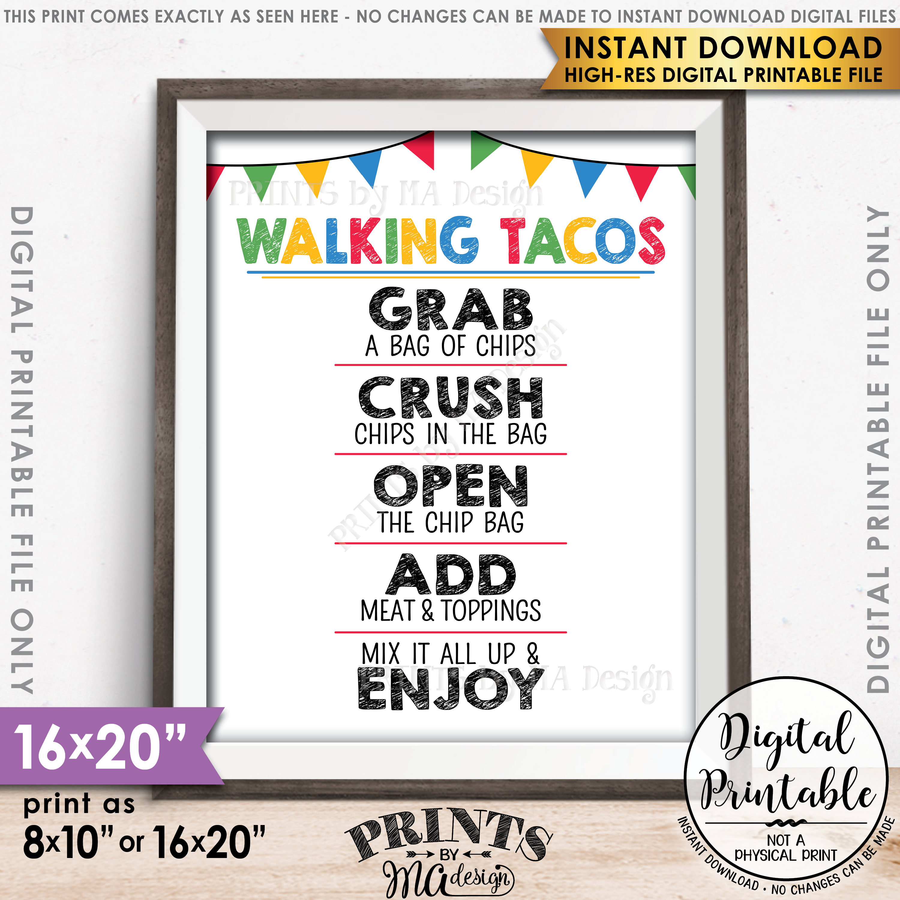 walking-tacos-sign-taco-bar-taco-sign-fiesta-cinco-de-mayo-sweet