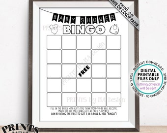 Baby Shower Bingo Cards, Baby Shower Bingo Printable Blank Baby Shower Bingo Game, Baby Bingo Cards, PRINTABLE 8.5x11" Bingo Cards <ID>