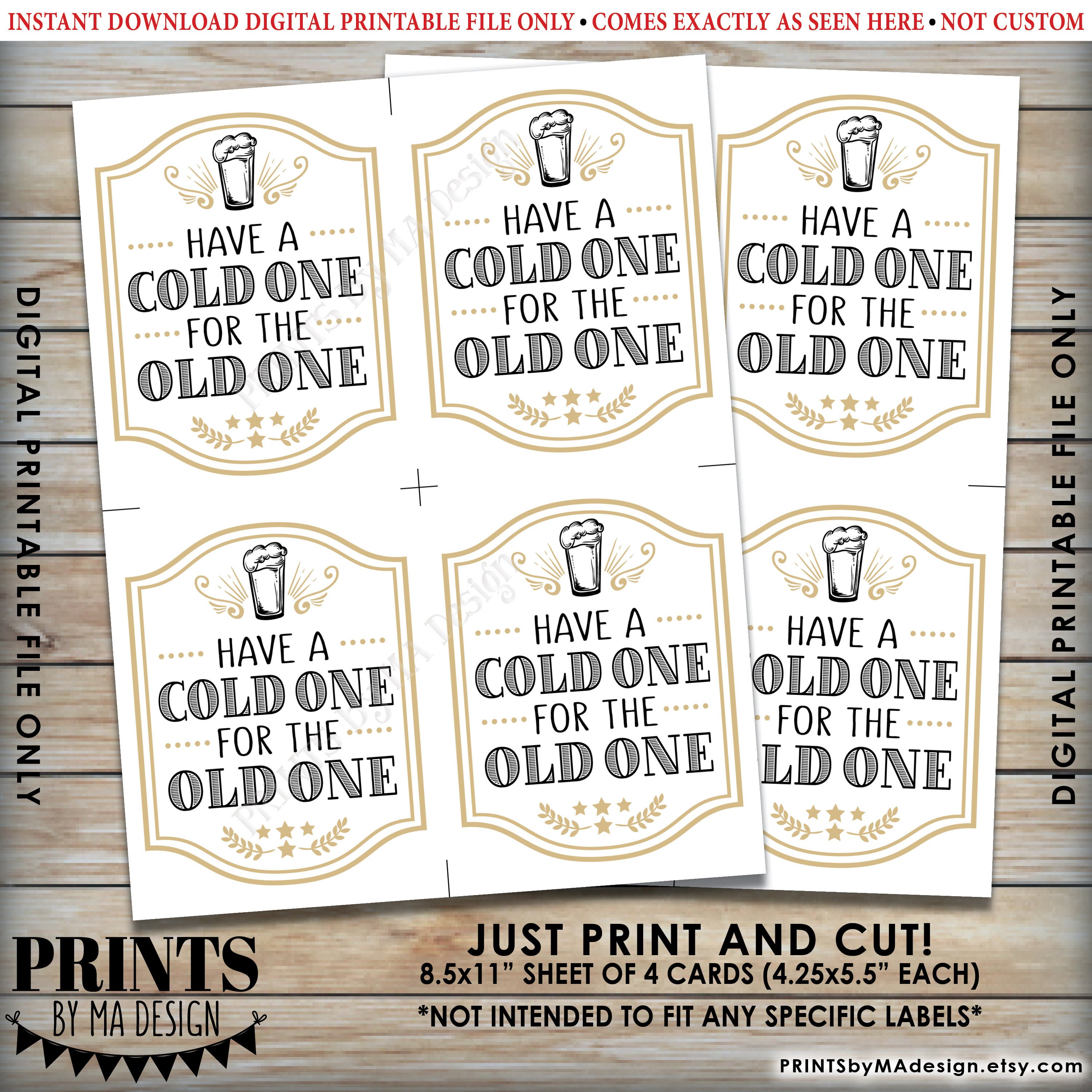 have-a-cold-one-for-the-old-one-cards-cheers-and-beers-bday-party-decor-beer-pint-4-25x5-5