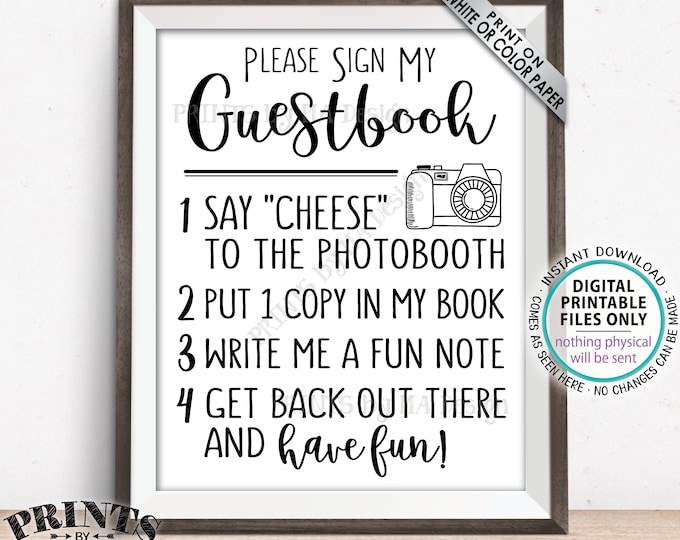 Photo Guestbook Sign, Add photo to the Guest Book Sign, My Birthday Party Graduation Retirement, PRINTABLE 8x10/16x20” Photo Booth Sign <ID>
