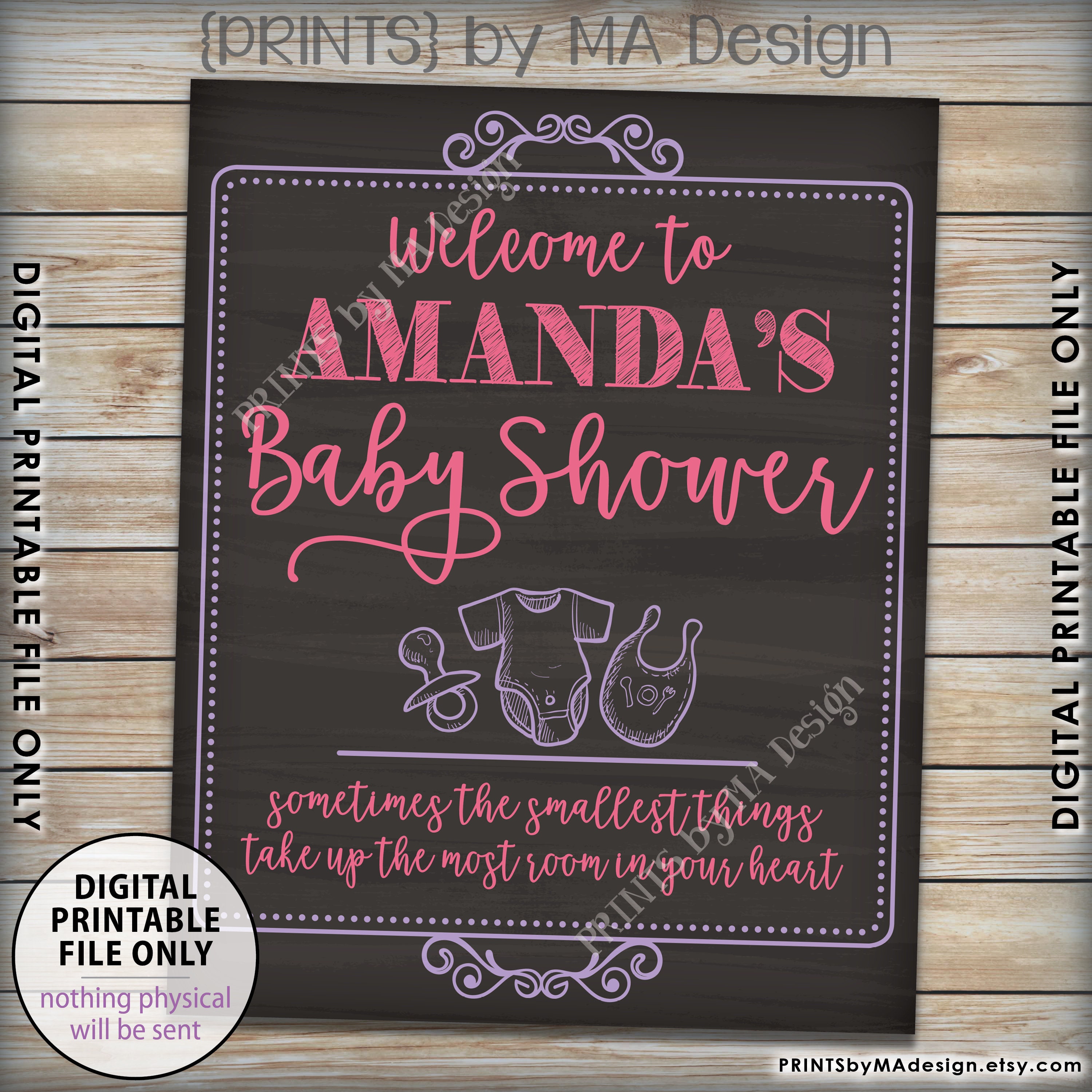 Custom Baby Shower Sign, to the Baby Shower