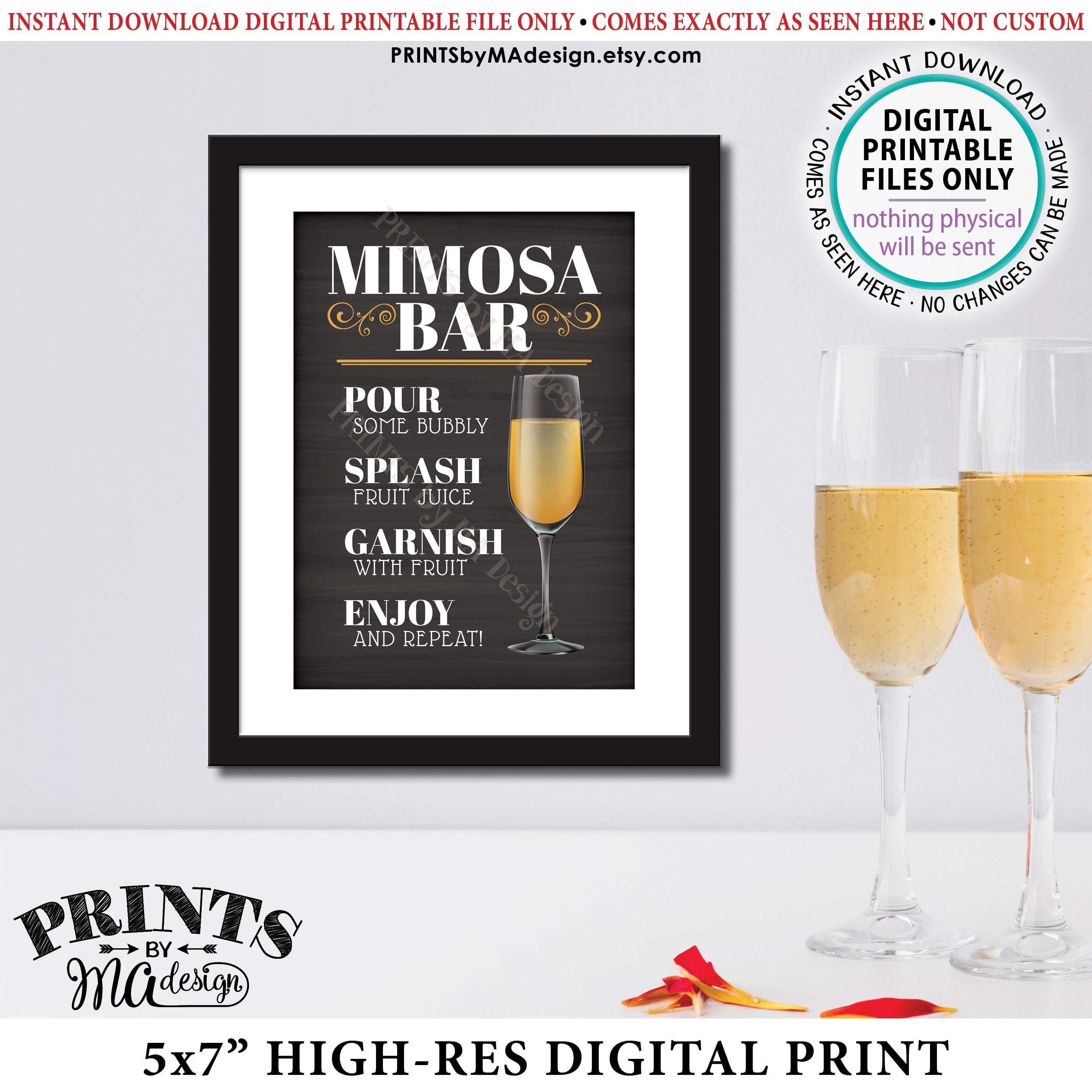 DIY Mimosa Bar Guide: How To Set Up + FREE Mimosa Bar Printables