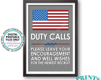 Military Party Decor, Leave your Encouragement and Well Wishes, Boot Camp, Armed Forces, Army, Navy, Air Foce, PRINTABLE 24x36" Sign <ID>