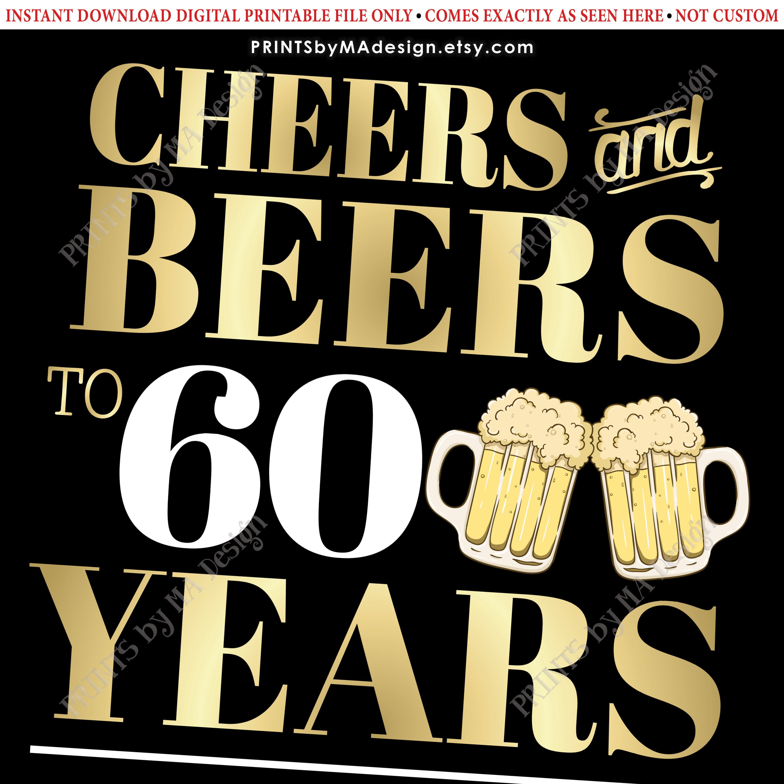 Free Printable Cheers To 60 Years