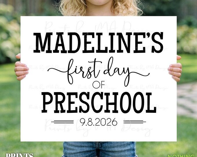 Custom First Day of School Sign, Shop Edits For You, Back to School, Any Grade, PRINTABLE 8x10/16x20” Sign