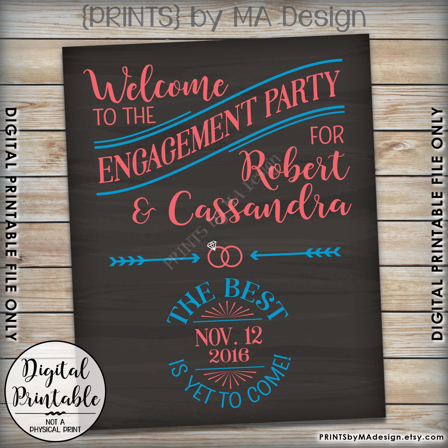 Engagement Party Sign, Engagement Party Decorations, We're Engaged