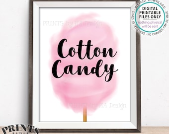 Cotton Candy Sign, Wedding Decor, Birthday Party, Graduation Party, Cotton Candy Station, Pink Cotton Candy Bar, PRINTABLE 8x10” Sign <ID>