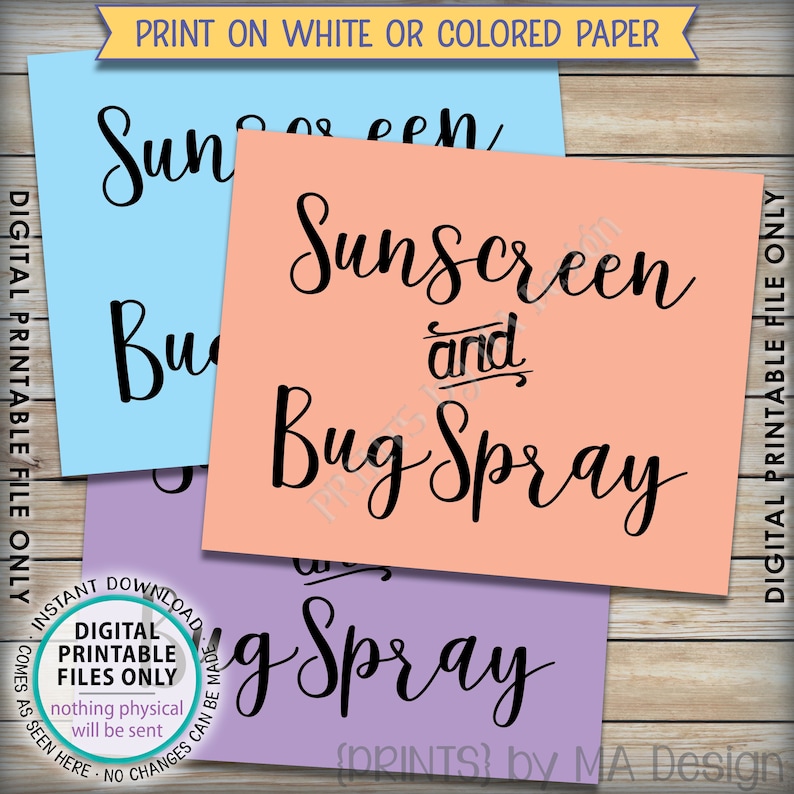 Sunscreen and Bug Spray Sign Graduation Party Decorations | Etsy