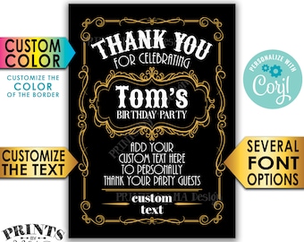 Vintage Thank You Card, Better with Age, Custom PRINTABLE 5x7" Digital File, Old No Whiskey Liquor Themed Party <Edit Yourself with Corjl>