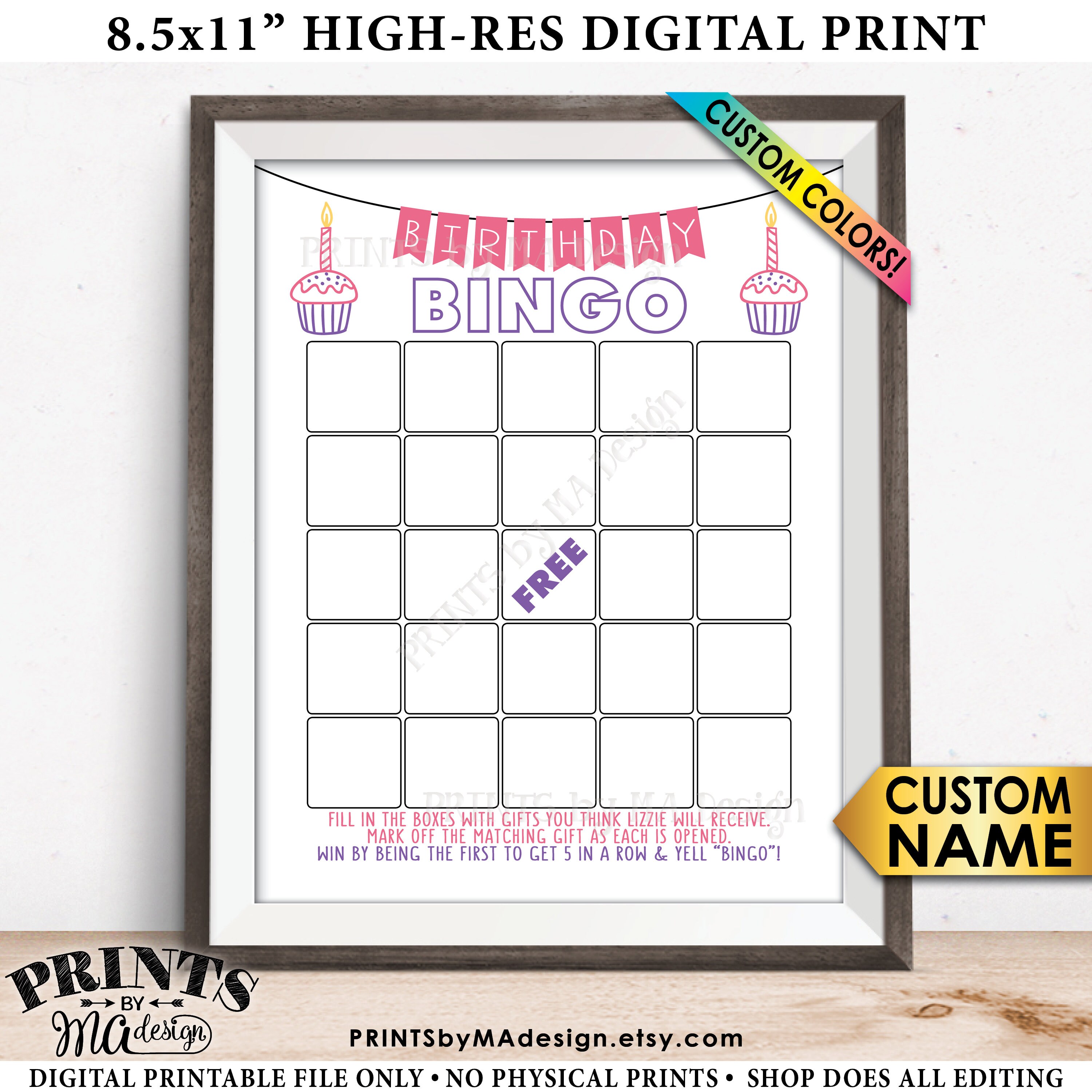 Birthday Bingo Cards, Birthday Bingo Game With Blank Spaces, Birthday Birthday Bingo Cards, Birthday Bingo Game With Blank Spaces, Birthday