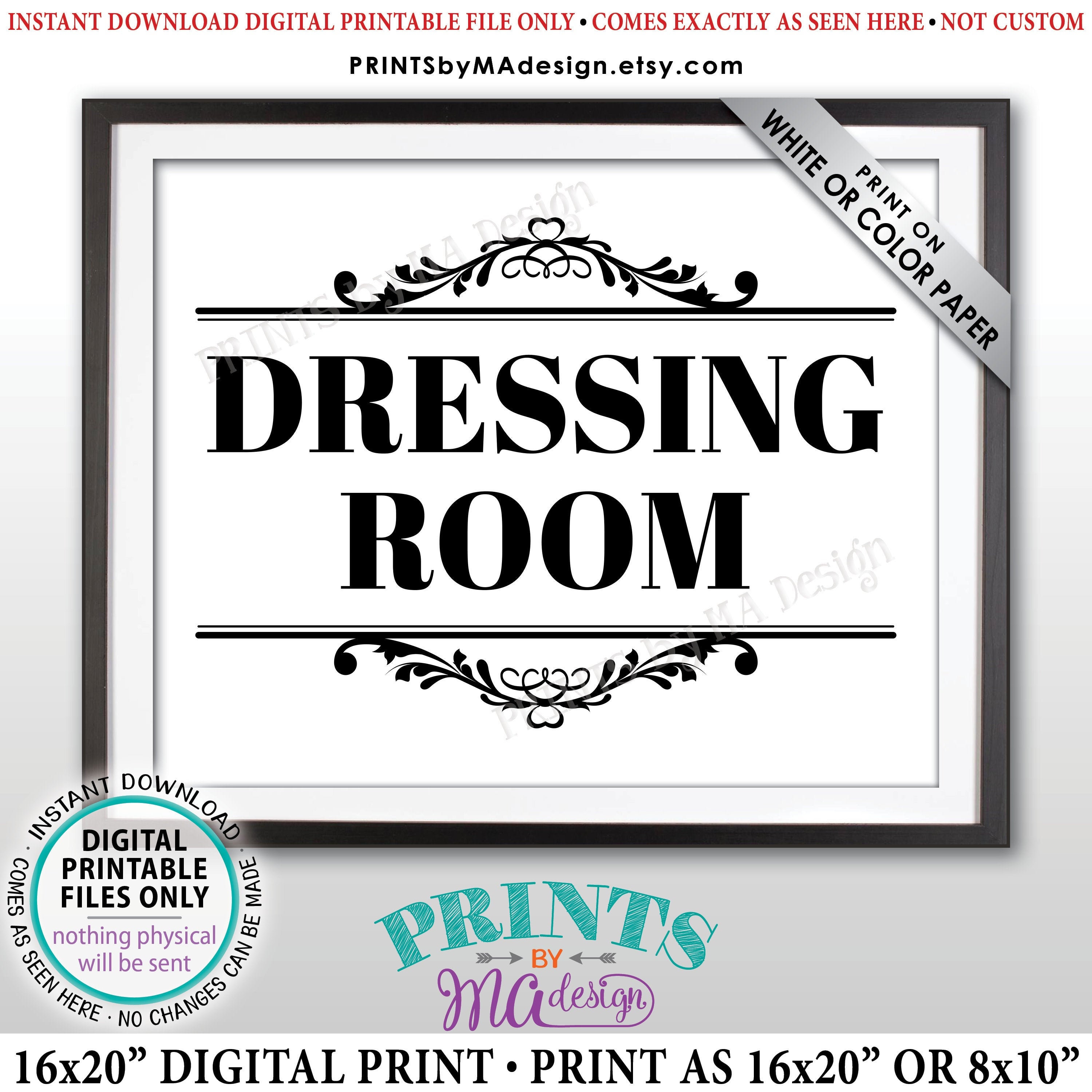 Dressing Room Sign Fitting Room Sign Privacy Please Printable 8x10 16x20 Sign