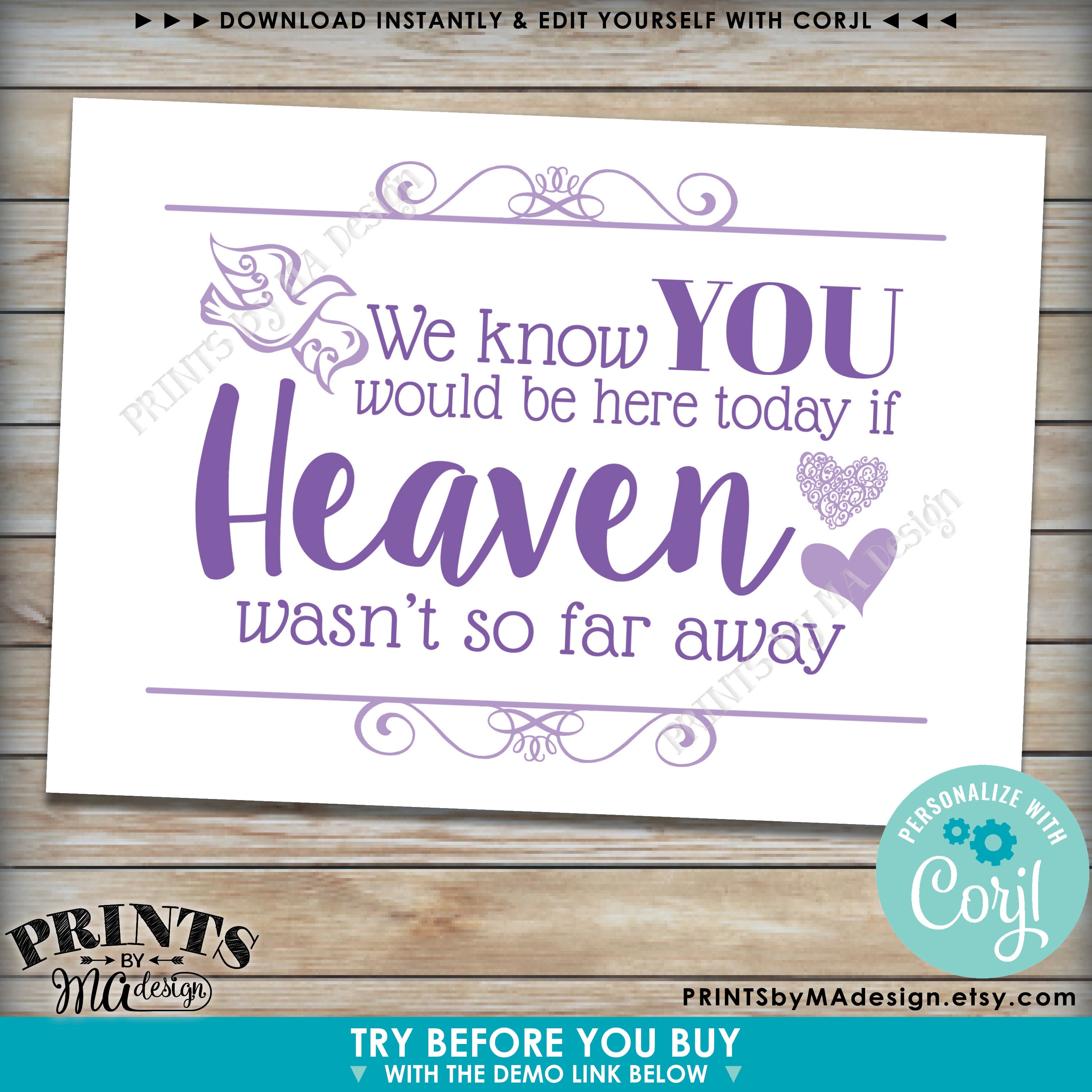 We Know You Would Be Here Today if Heaven Wasn't So Far Away Tribute