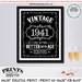 1941 Birthday Sign, Better With Age Vintage Birthday Poster, Whiskey ...