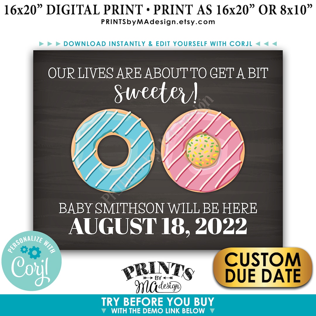 Donut Pregnancy Announcement, Our Lives Are About to Get Sweeter ...